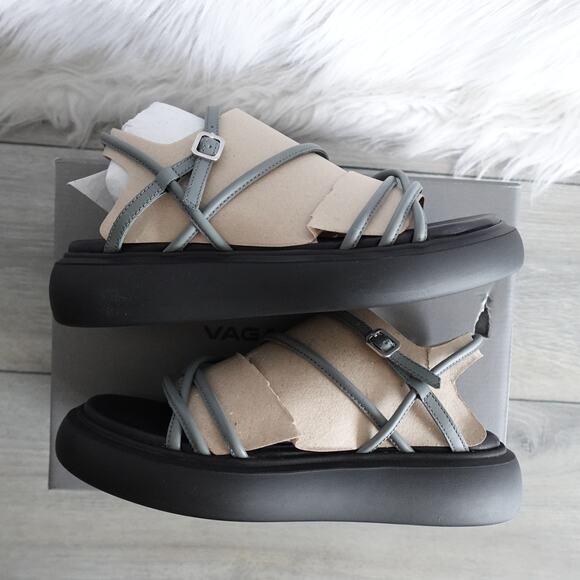 Vagabond Shoemakers Blenda Strappy Platform Sandals in Ash Blue Size 38 - Picture 7 of 13